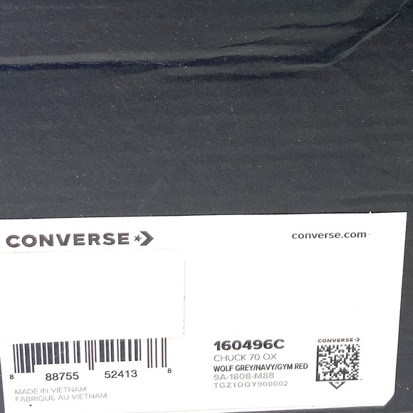 Converse Chuck 70 Shoes Men's Low Top Wolf Grey Canvas Size Sneakers 160496C - Picture 9 of 10